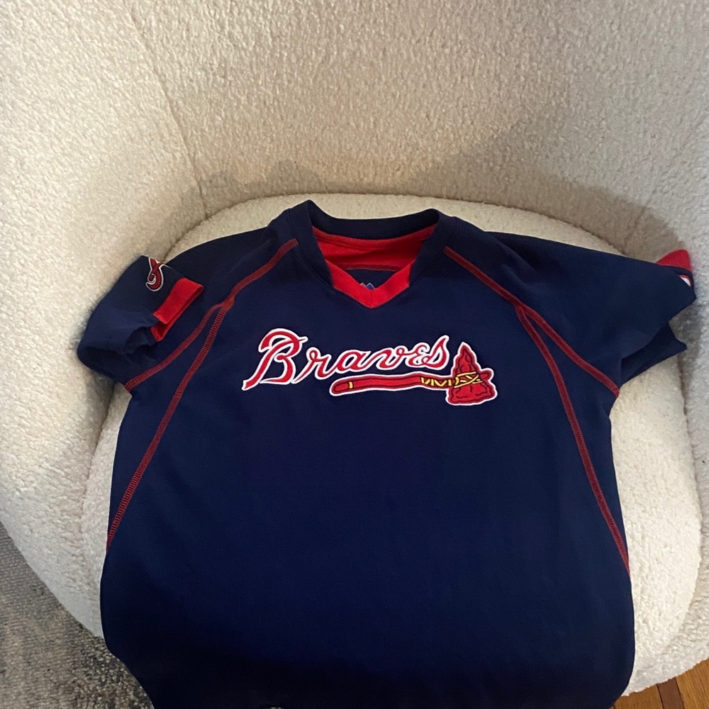 Braves Navy & Red Kids' Short-Sleeve Team Shirt